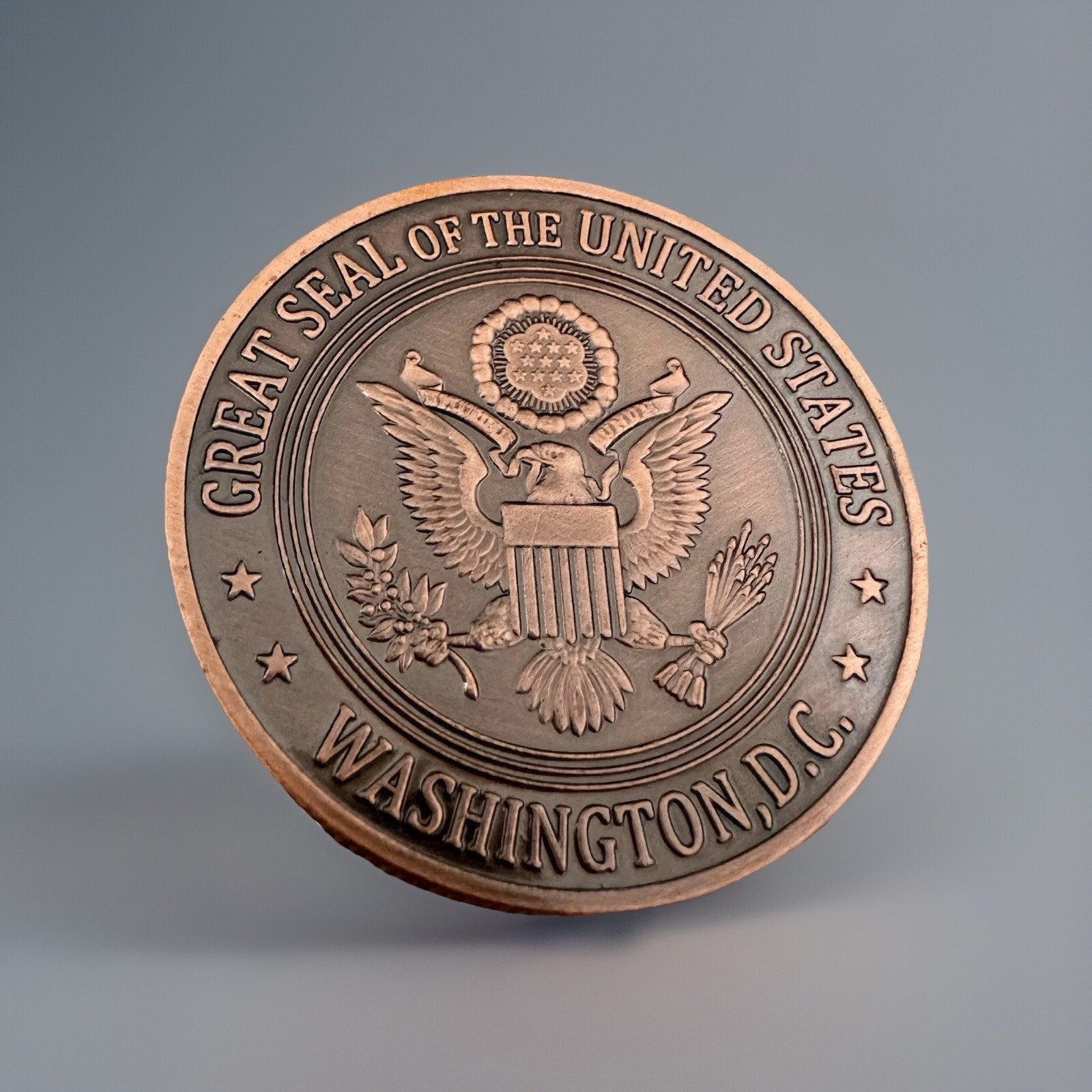 US Department Of Home land Security Challenge Coin With Case Retirement Award