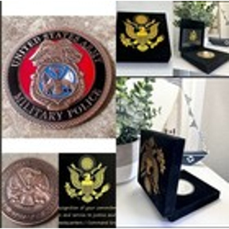 MP-Military Police US ARMY Challenge Coin, US Army. With Special Velvet Case