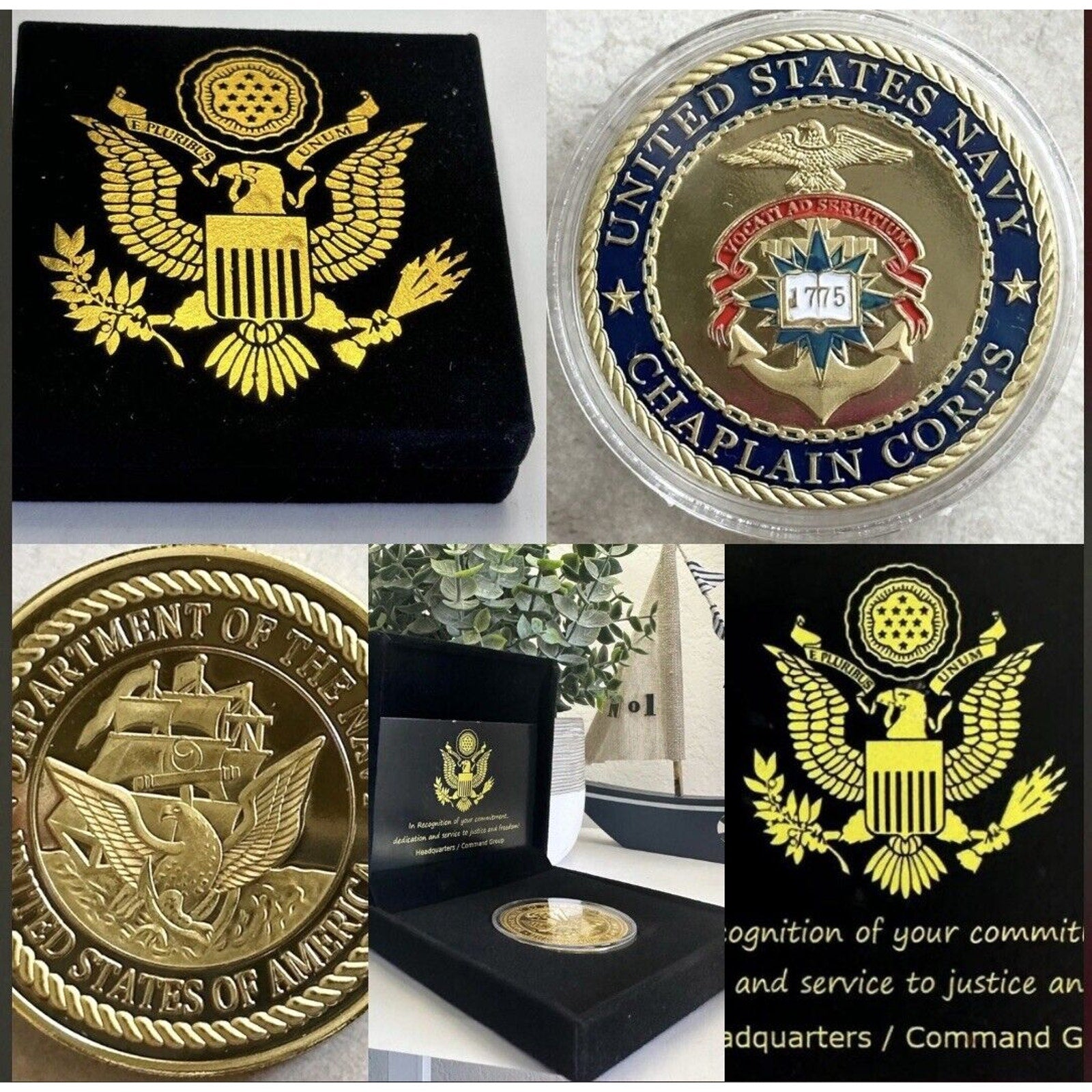 US NAVY CHAPLAIN CORPS USN / USMC Challenge Coin USA