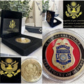 United States FEDERAL DoD POLICE Challenge Coin With Retirement Award