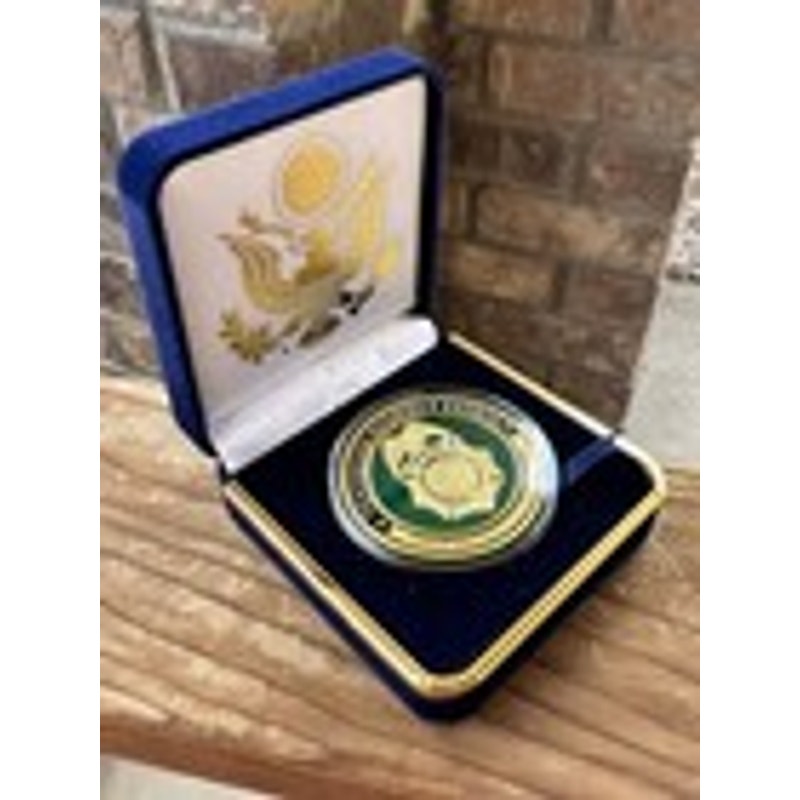 Department of Energy (DOE) Challenge Coin With Blue Velvet Case. Fast Shipping!