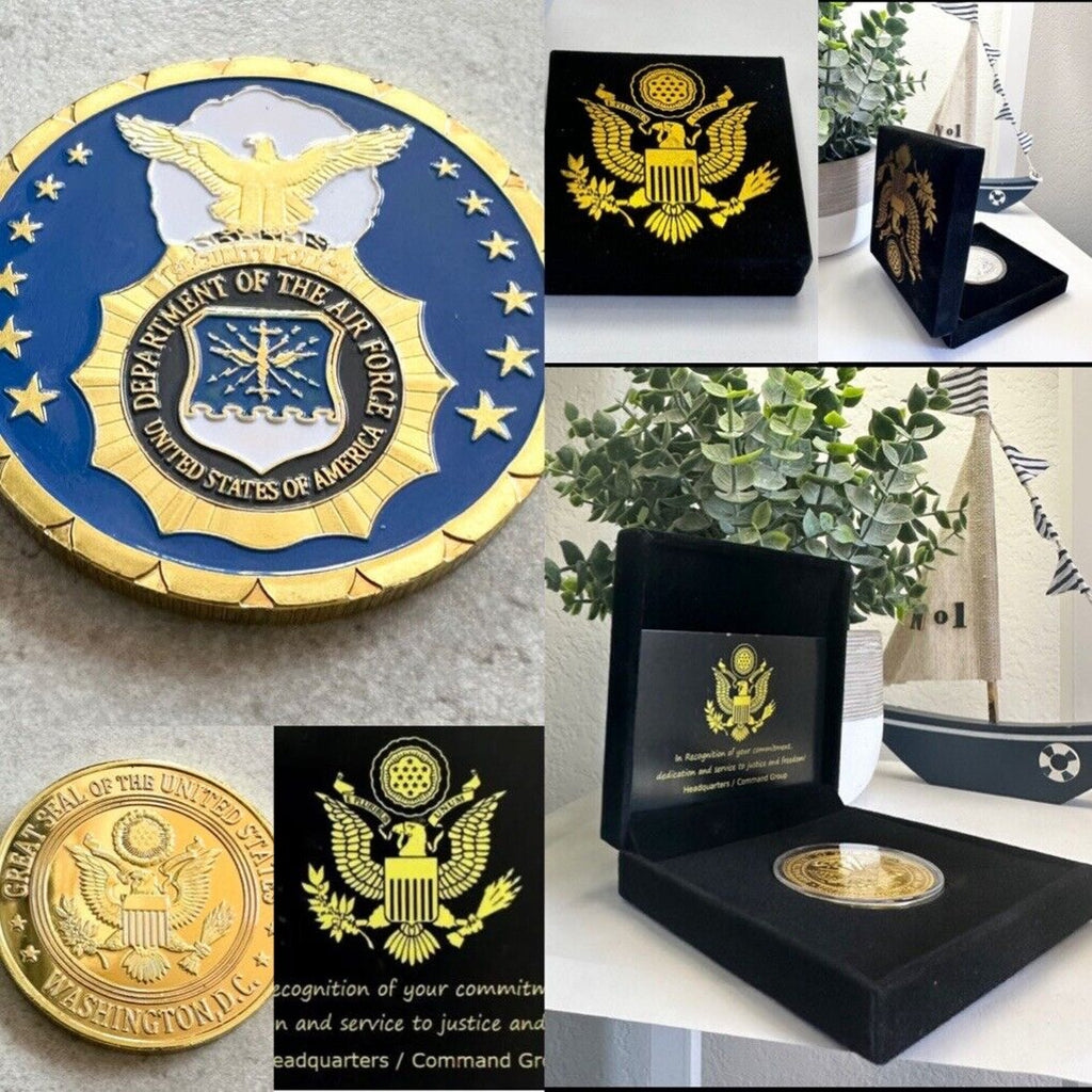 United States Air Force SECURITY FORCES Challenge Coin With Special Velvet Case