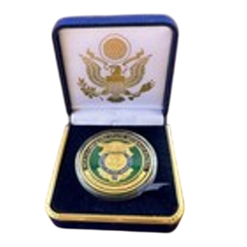 Department of Energy (DOE) Challenge Coin With Blue Velvet Case. Fast Shipping!