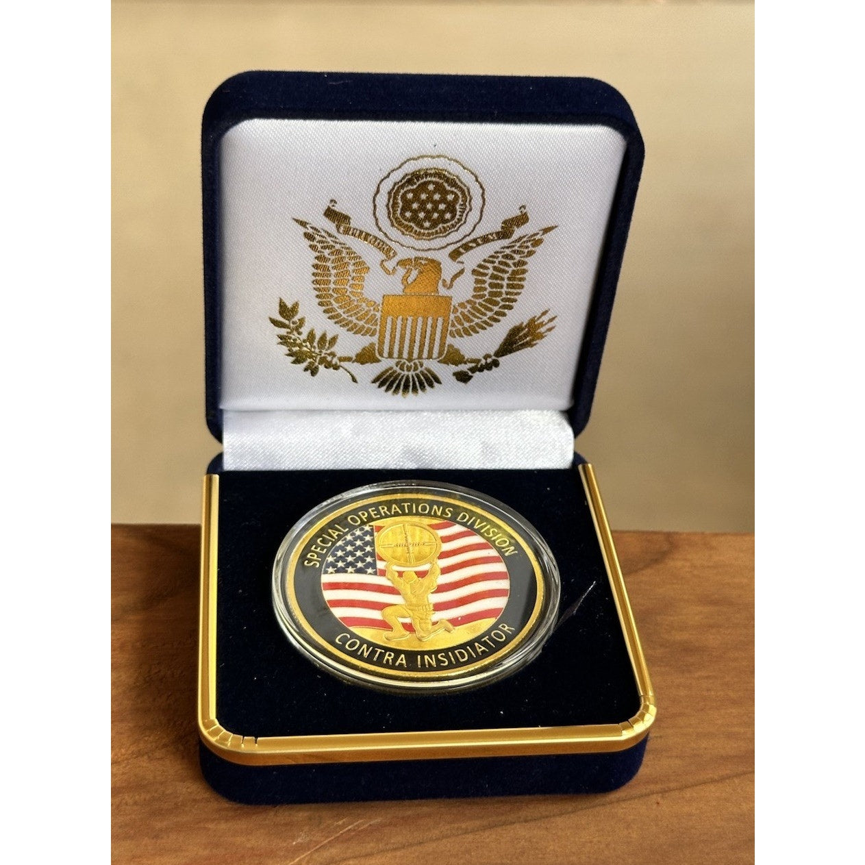 United States Secret Service Counter Sniper Team Challenge Coin With Velvet Case
