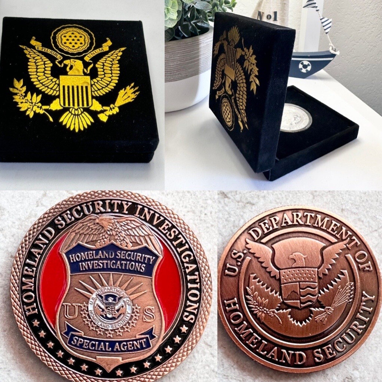 DOHS Security Investigations Special Agent Badge Challenge w/ Retirement Award