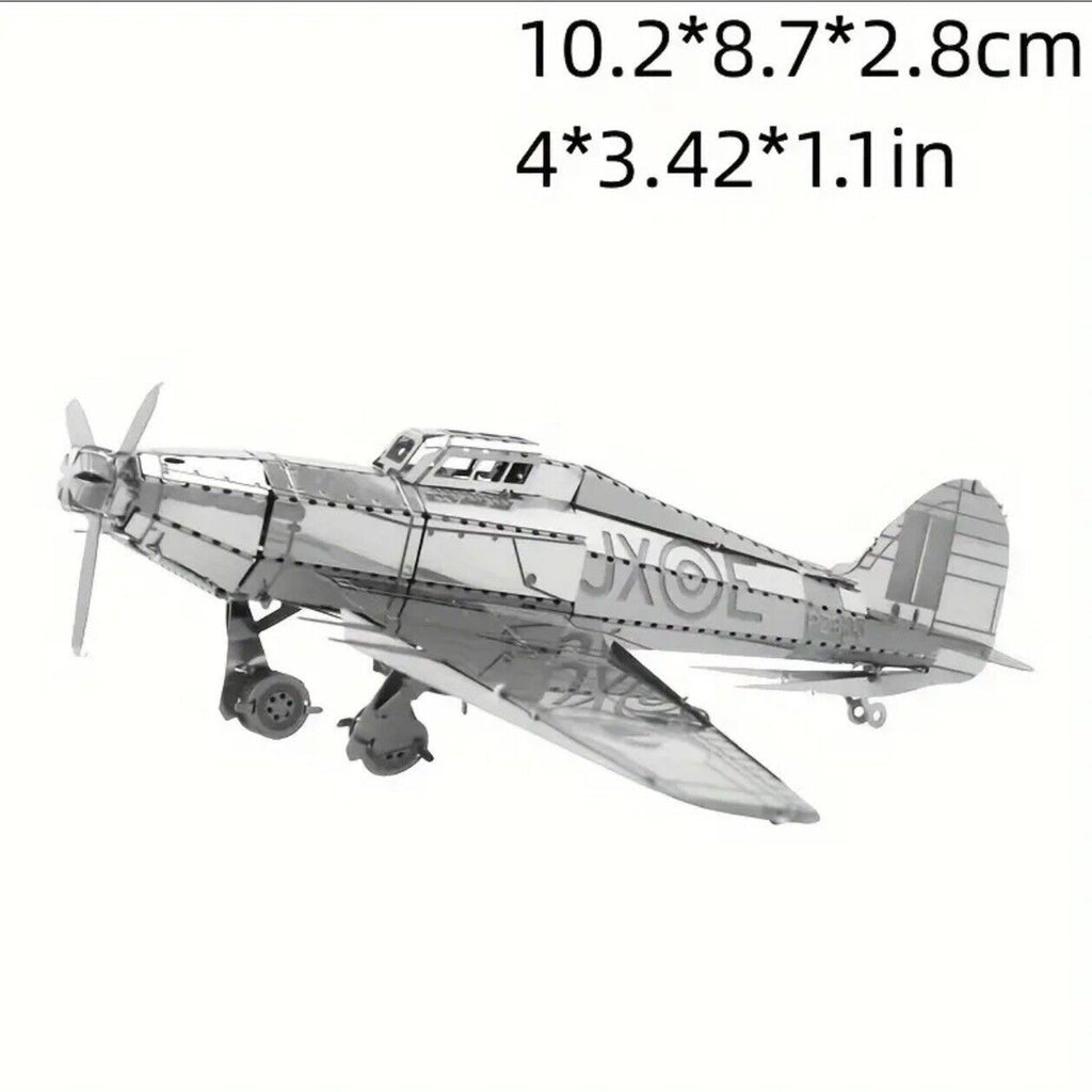DIY Metal Assembled Toy Airplane JF Aircraft Model 3D Puzzle Toy,
