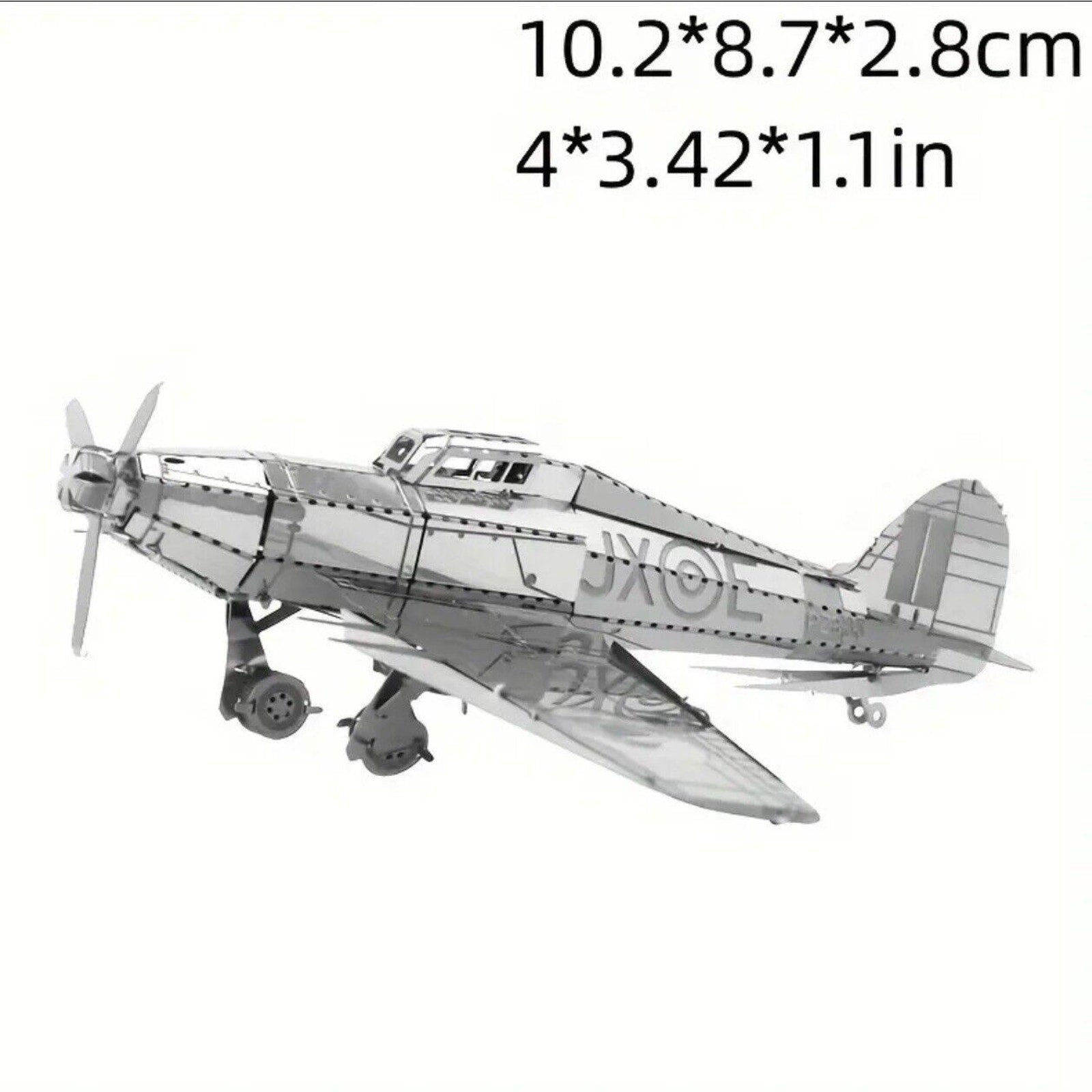 DIY Metal Assembled Toy Airplane JF Aircraft Model 3D Puzzle Toy,