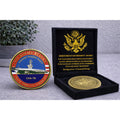 US NAVY - USS RONALD REAGAN - CVN-76 Challenge Coin USA w/ Retirement Award