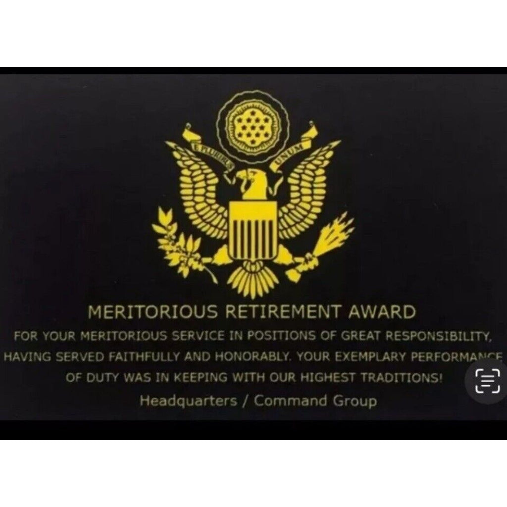 82nd U.S. Army Airborne Challenge Coin Infantry Division Retirement Award