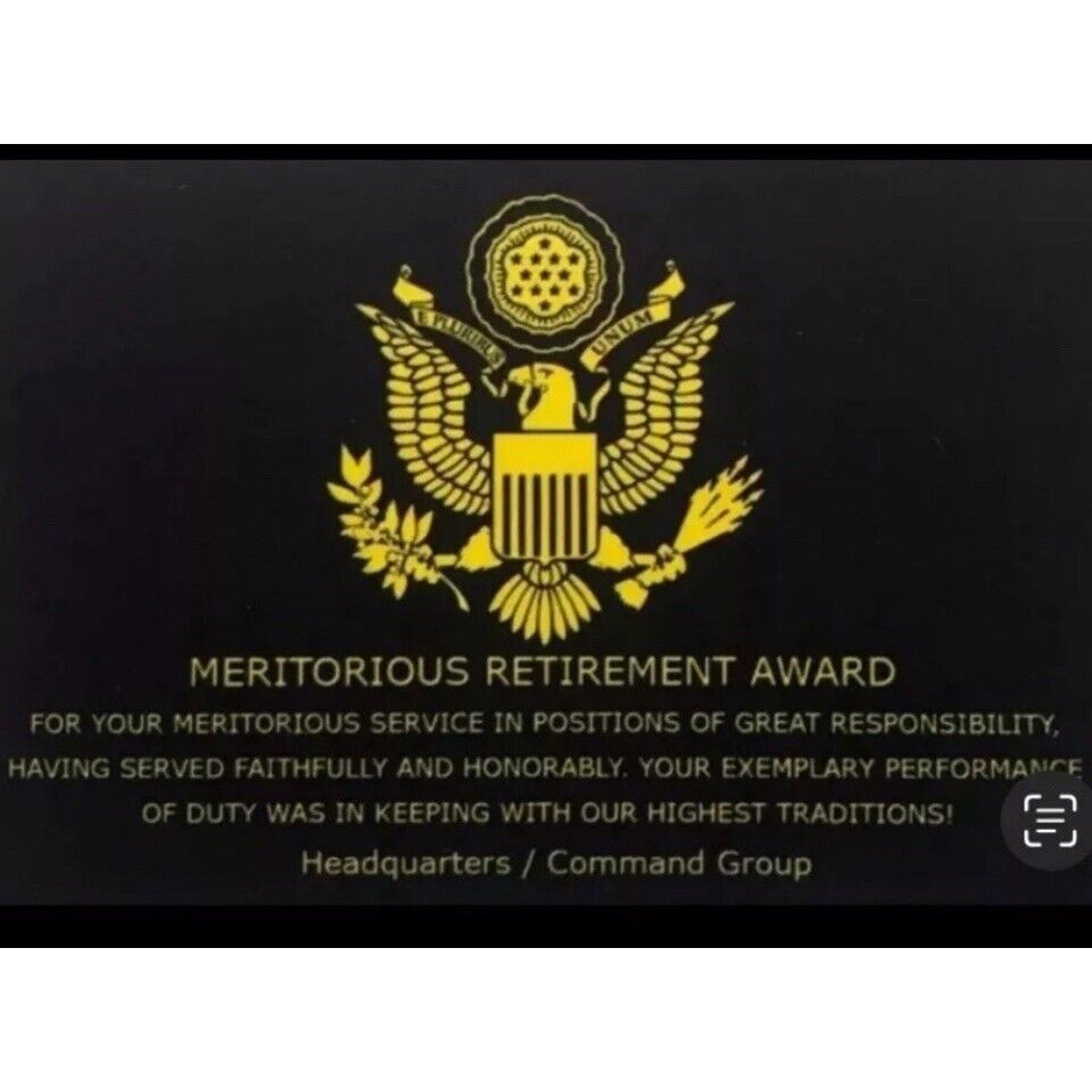 82nd U.S. Army Airborne Challenge Coin Infantry Division Retirement Award