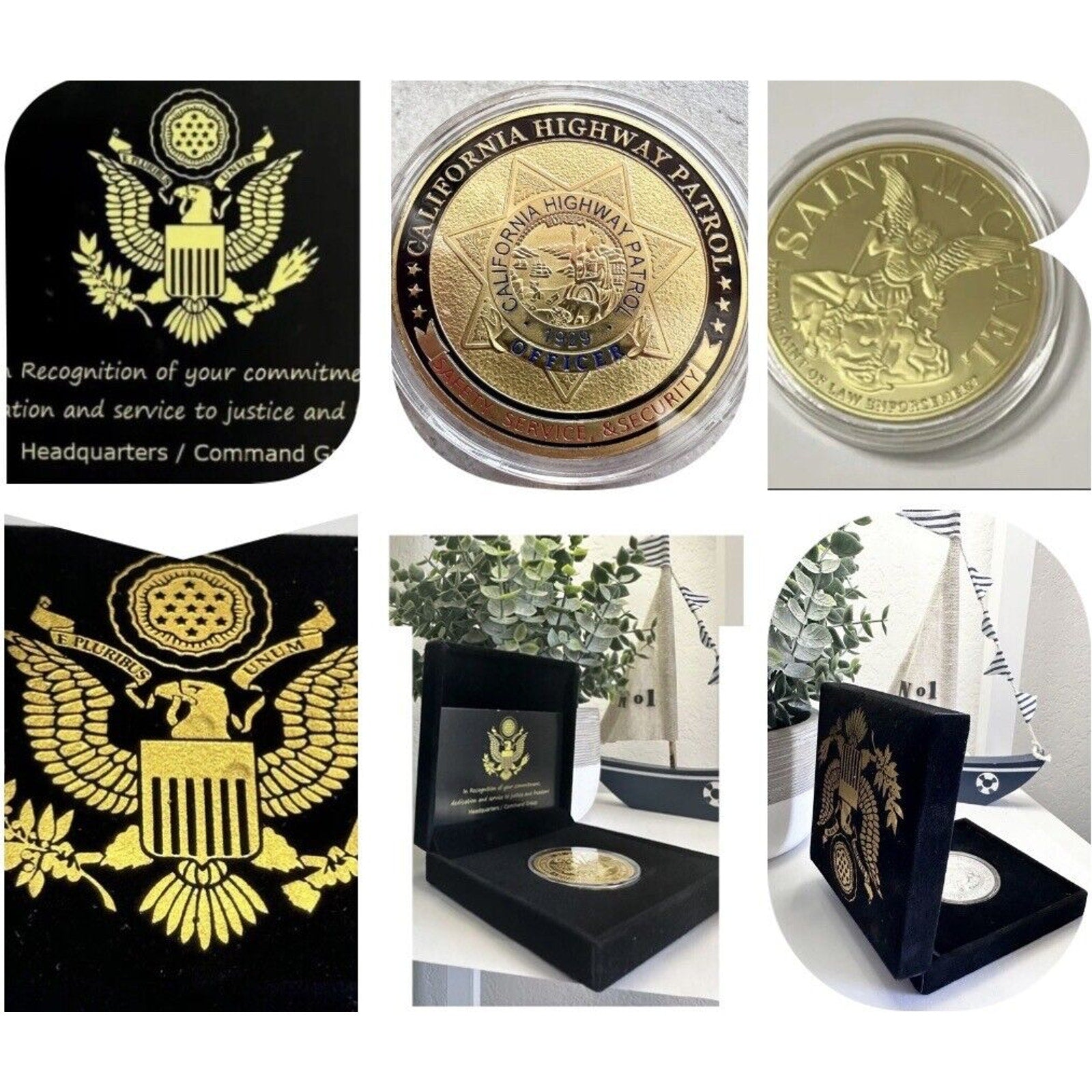 CALIFORNIA HIGHWAY PATROL CHIP CHALLENGE COIN CHP (POLICE LAPD FBI USA