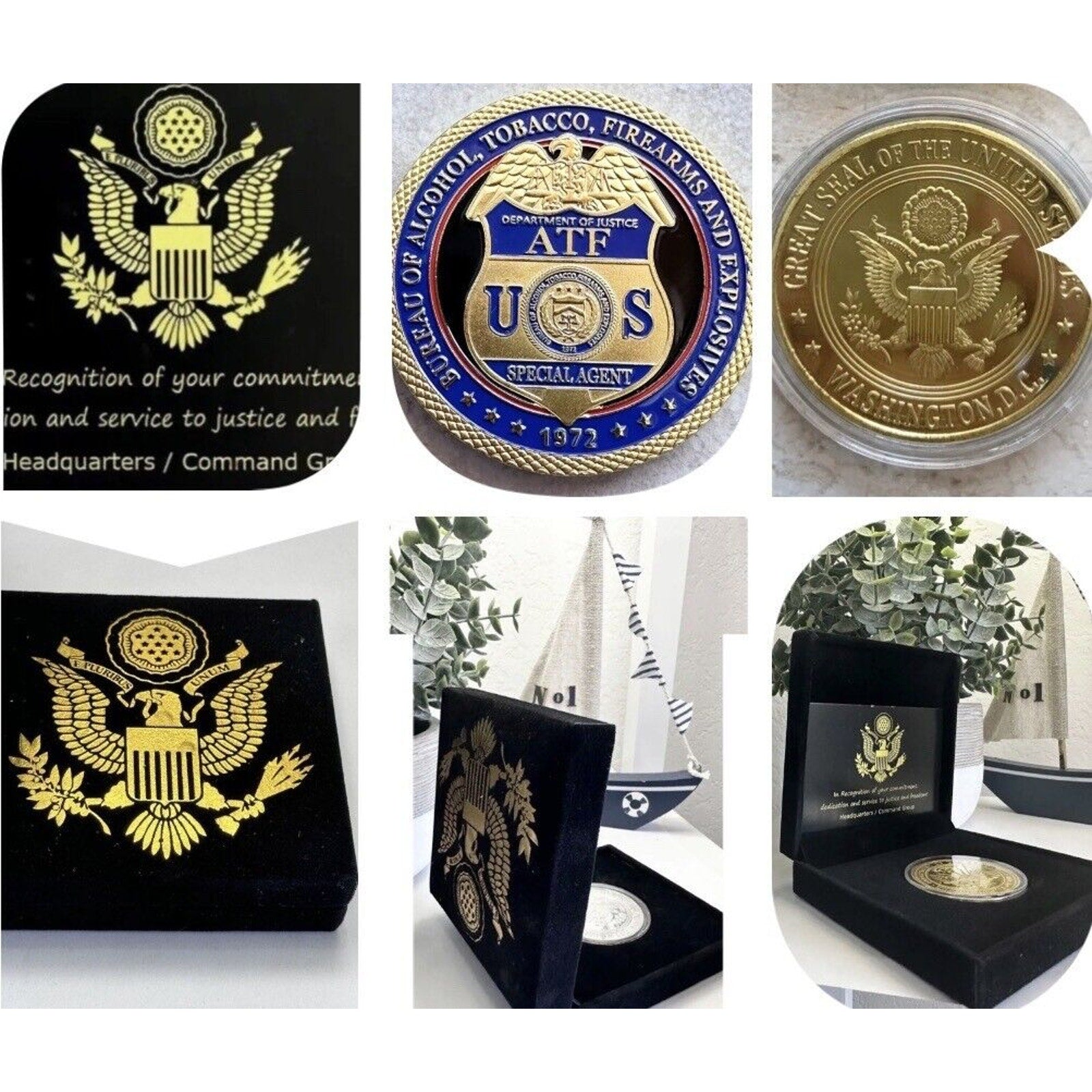 DEPT OF ALCOHOL TOBACCO FIREARMS (ATF) Special Agent Challenge Coin USA
