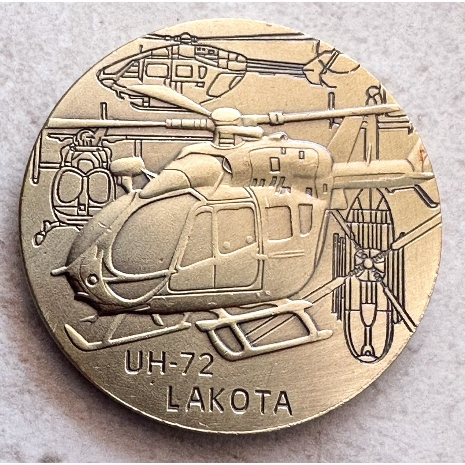 US ARMY UH-72 Lakota Helicopter Achievement coin Medallion w/ Retirement Award