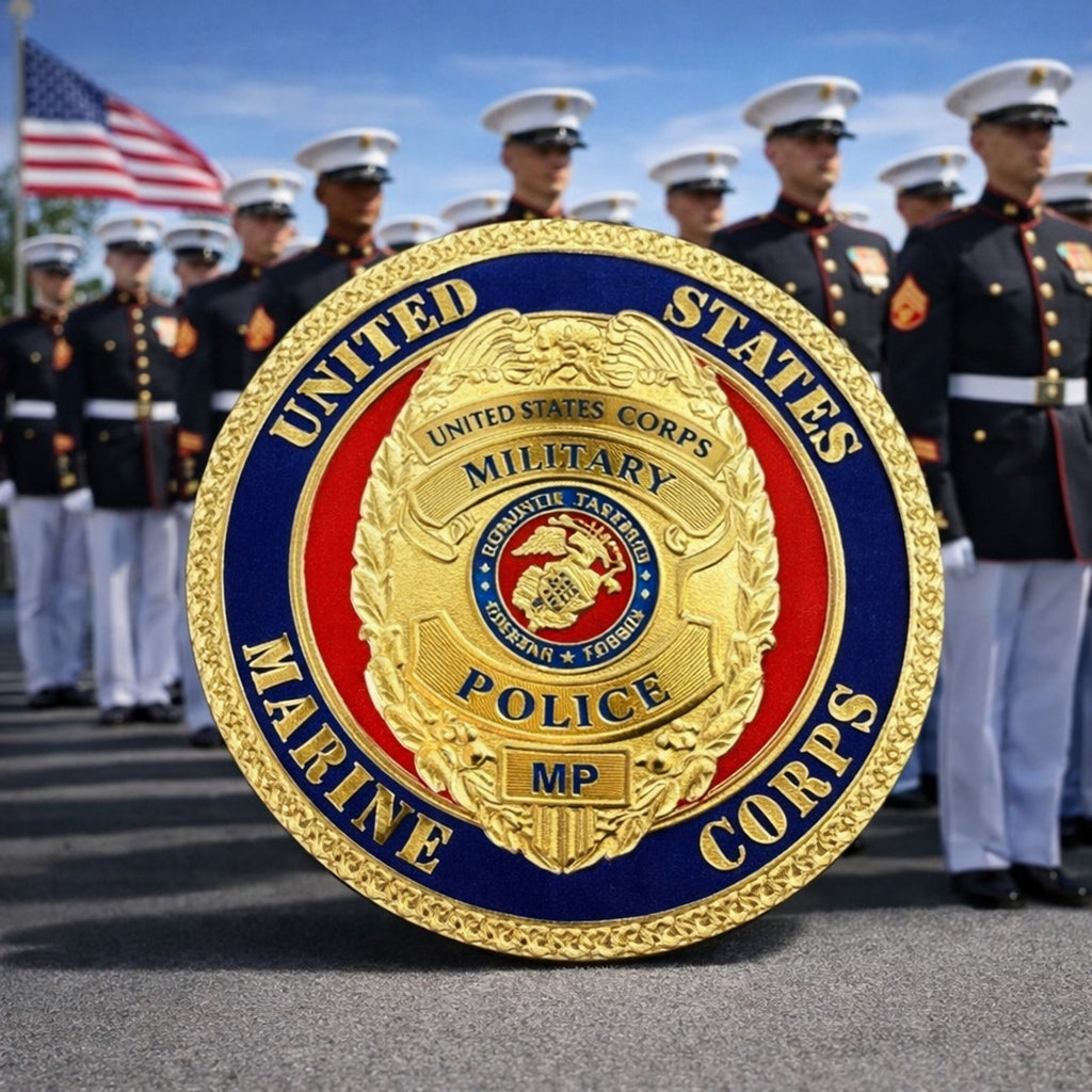 US MARINE CORPS MILITARY POLICE Challenge Coin with Case ·FAST SHIPPING· ·NEW·