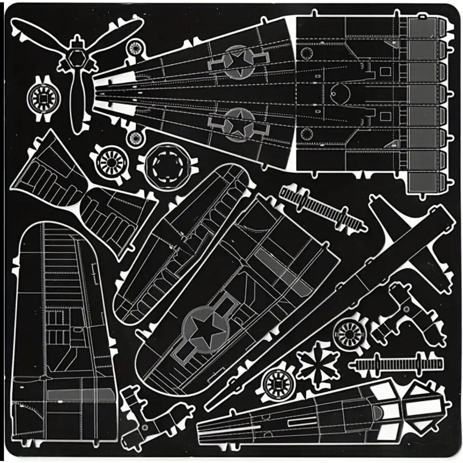 Metal Earth F4U Corsair US Fighter Plane 3D DIY Model Building Kit Aircraft