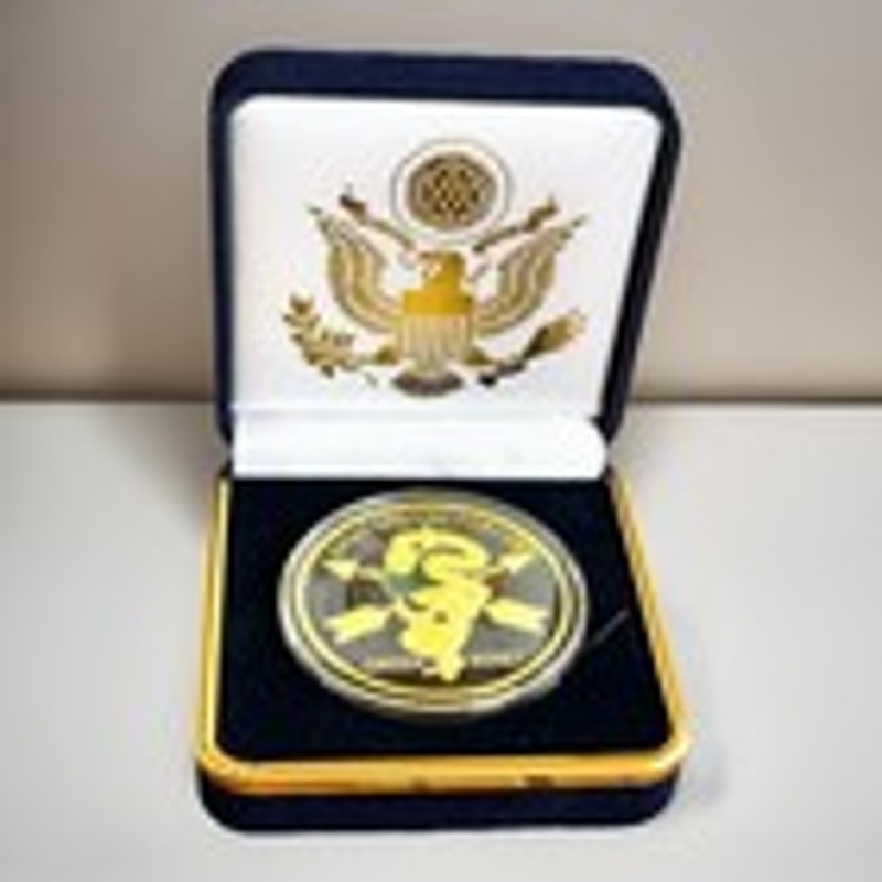 Department of Energy (DOE) Challenge Coin With Blue Velvet Case. Fast Shipping!