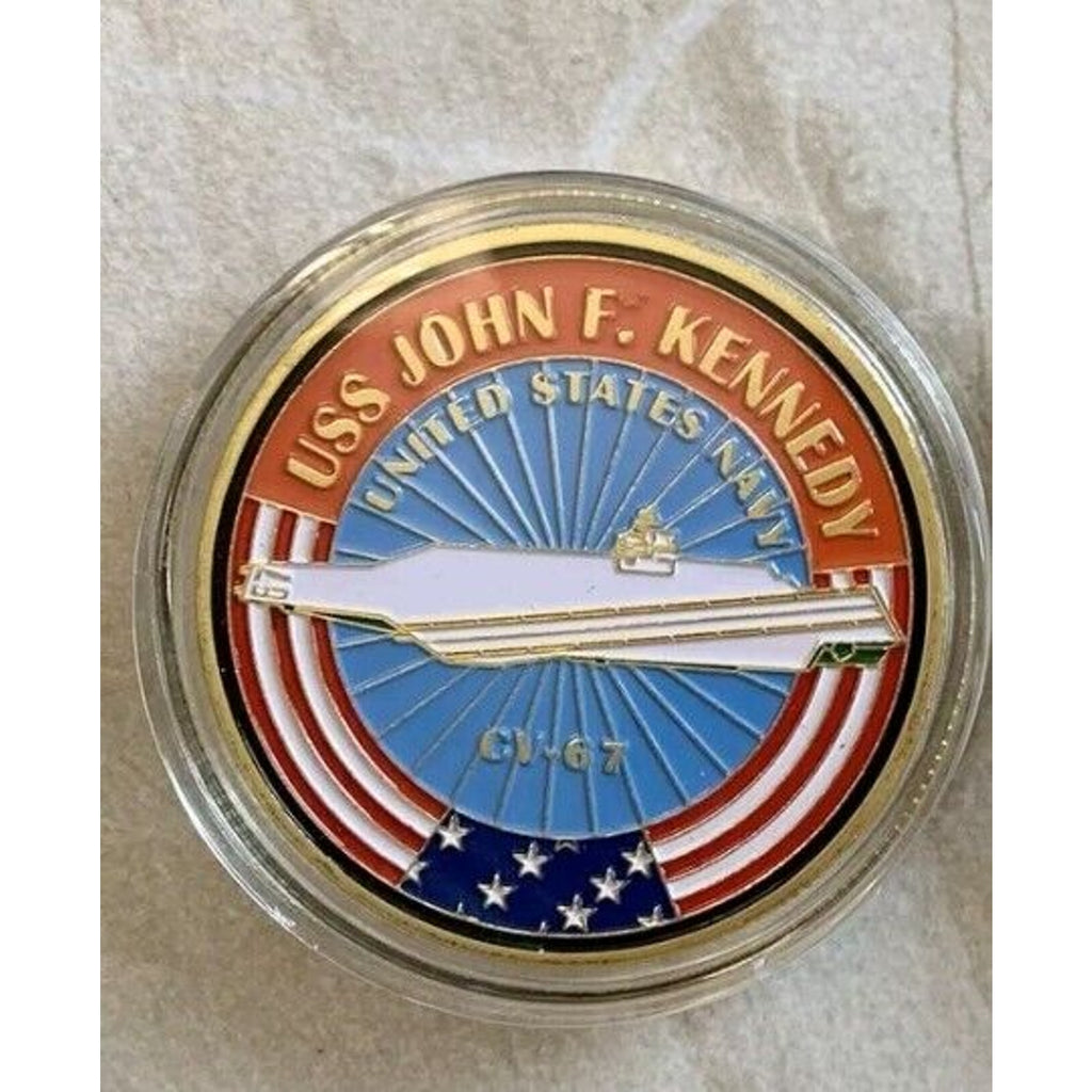 USS JOHN F. KENNEDY CV-67 USN-US NAVY WITH COIN HOLDER WALLET