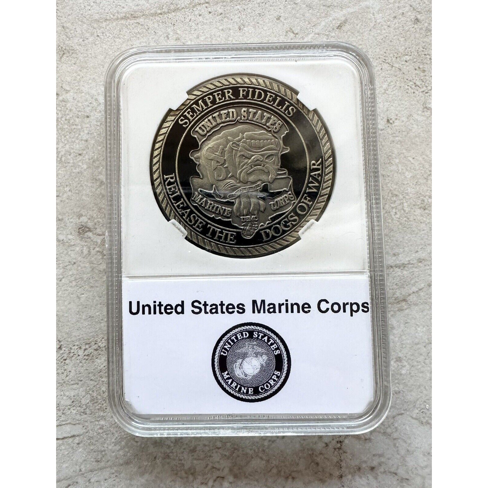 Marine Corps Mad Dog Copper Challenge Coin USMC Semper Fidelis,