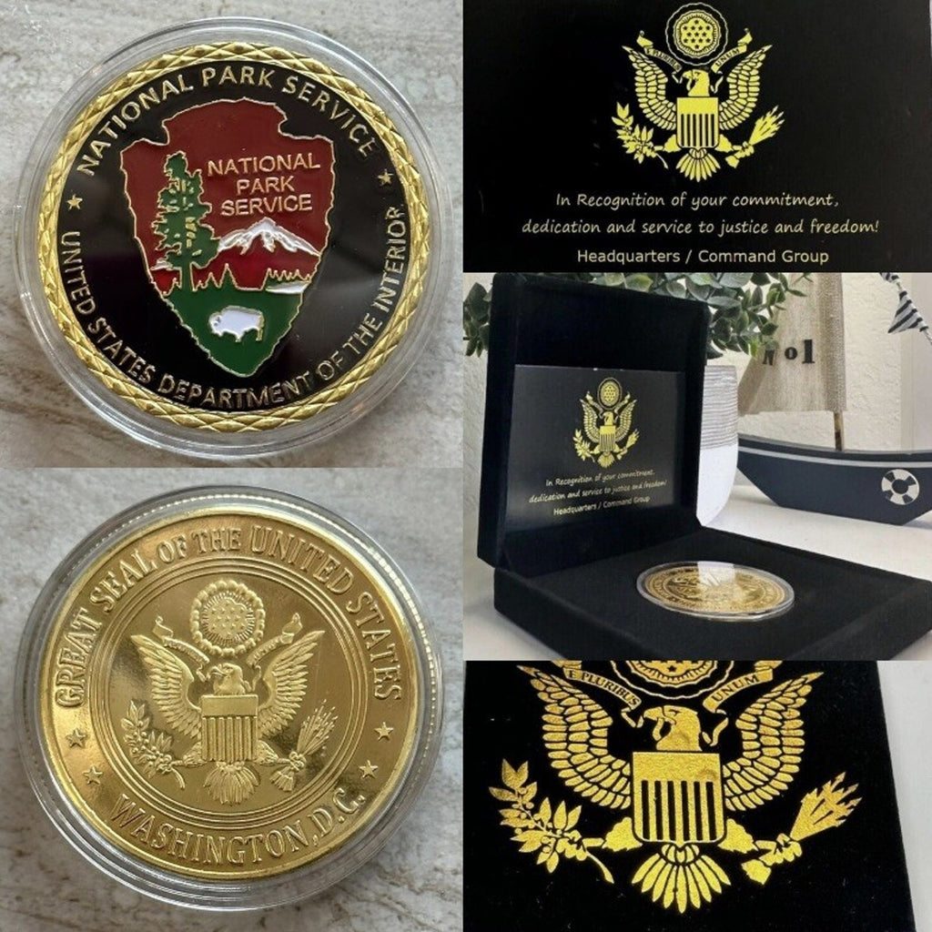 U.S. National Park Service Challenge Coin, USNPS Agency With Retirement Award