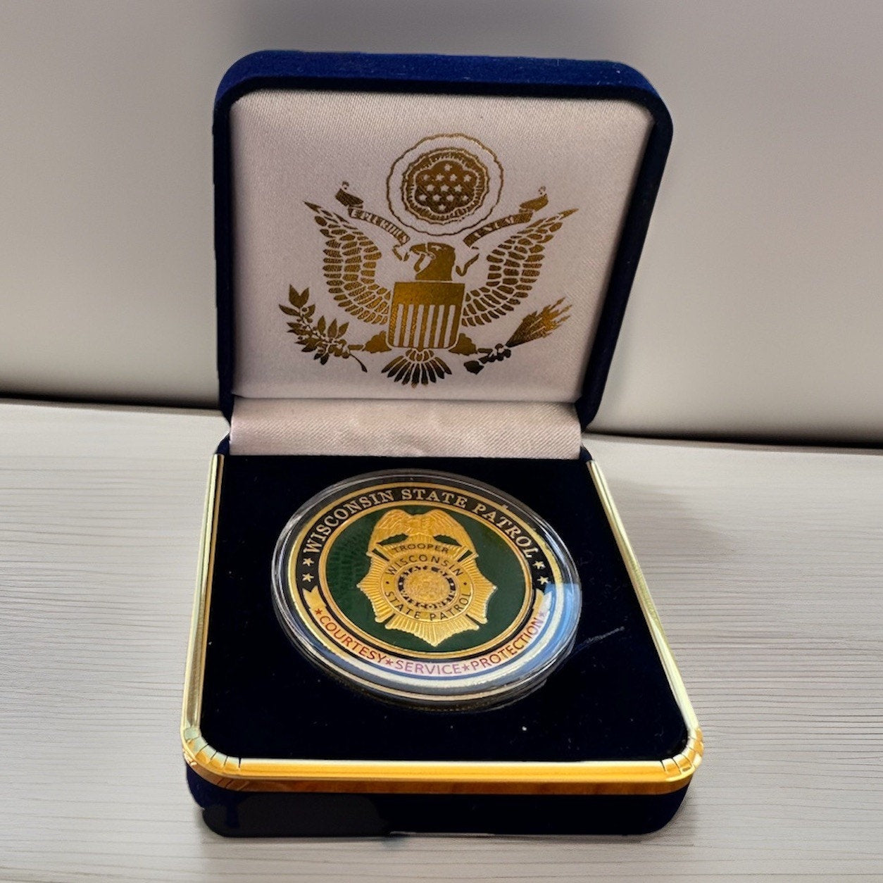 Department of Energy (DOE) Challenge Coin With Blue Velvet Case. Fast Shipping!
