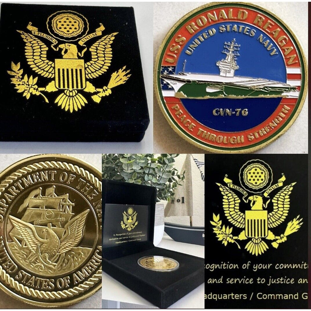 US NAVY - USS RONALD REAGAN - CVN-76 Challenge Coin USA