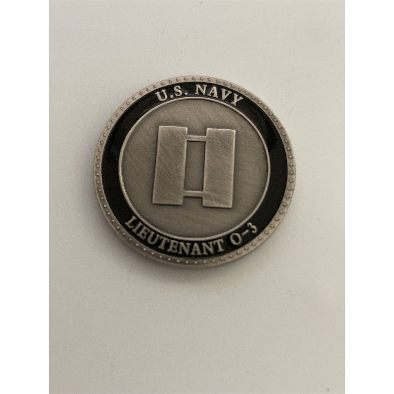 Is Navy Lieutenant 0-3 Coin w/ Black 3D Case/Stand