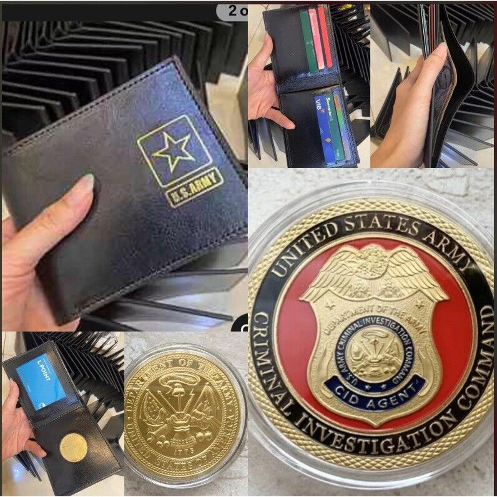 US Army Police .USA With Credential coin holder wallet