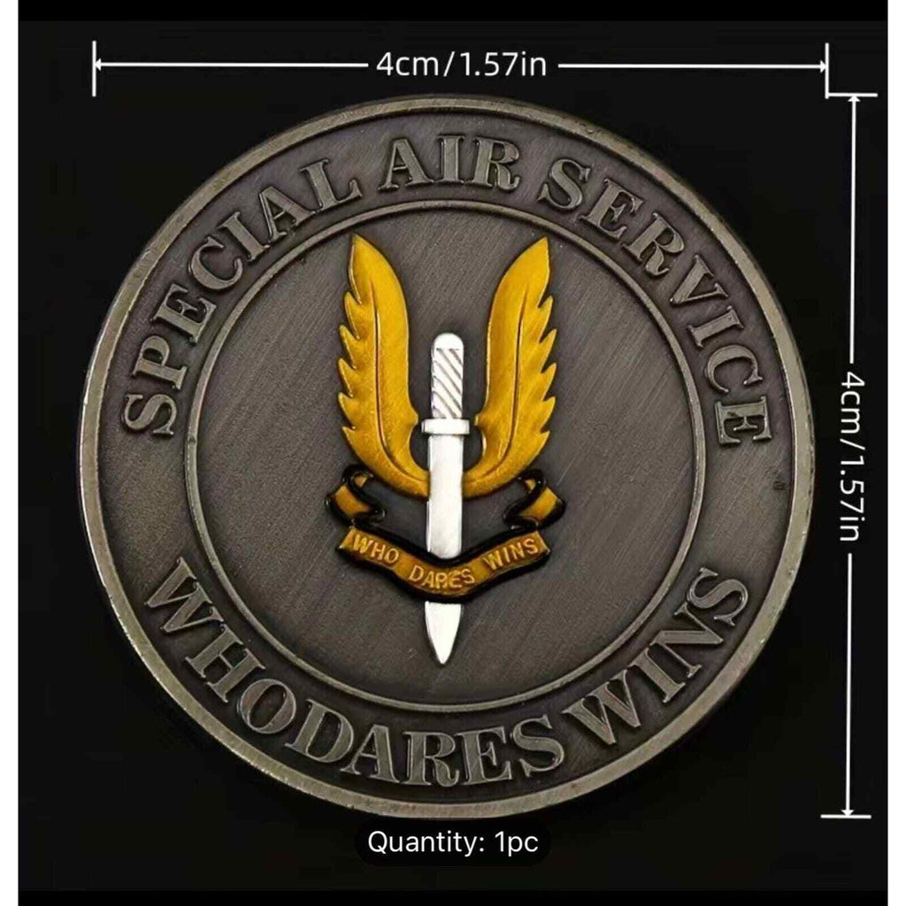 British Army UK Special Air Service WHO DARE WINS Kill or Capture Challenge Coin