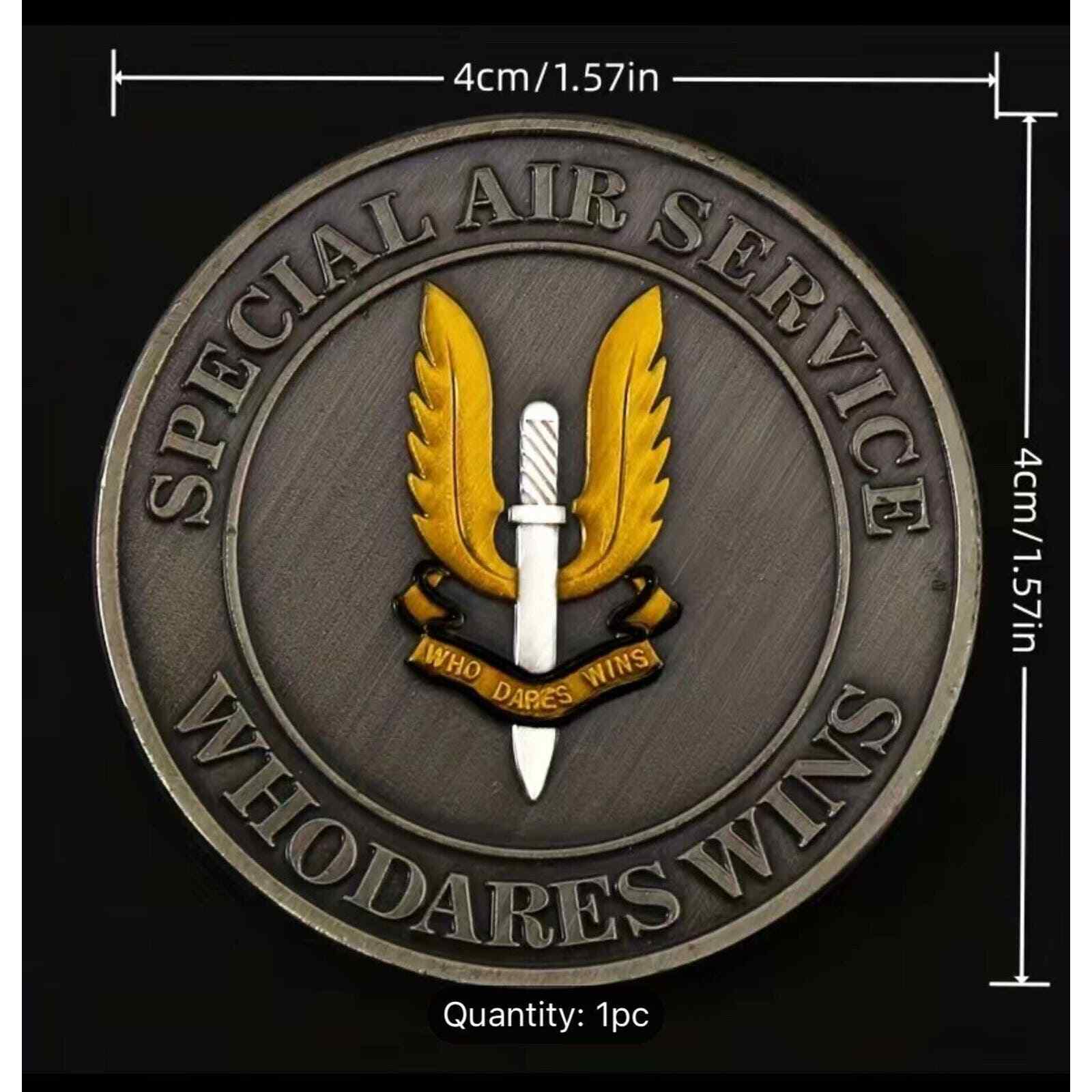 British Army UK Special Air Service WHO DARE WINS Kill or Capture Challenge Coin