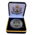 US ARMY PARATROOPER Airborne Challenge Coin With Blue Velvet Case