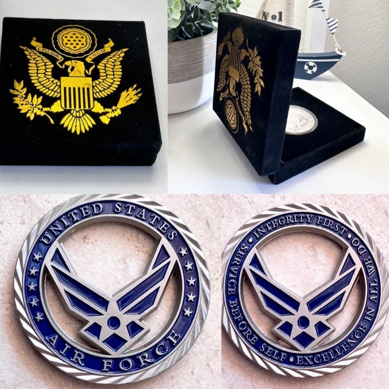 UNITED STATES AIR FORCE INTEGRITY FIRST SERVICE BEFORE SELF w/ Retirement Award