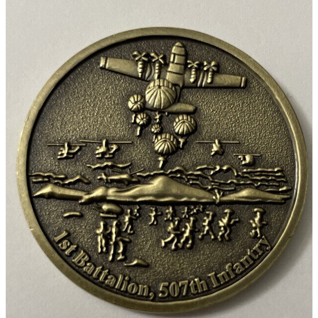 US Army 1st Battalion 507 Infantry Combat Jump At Fort Benning Coin USA AMY