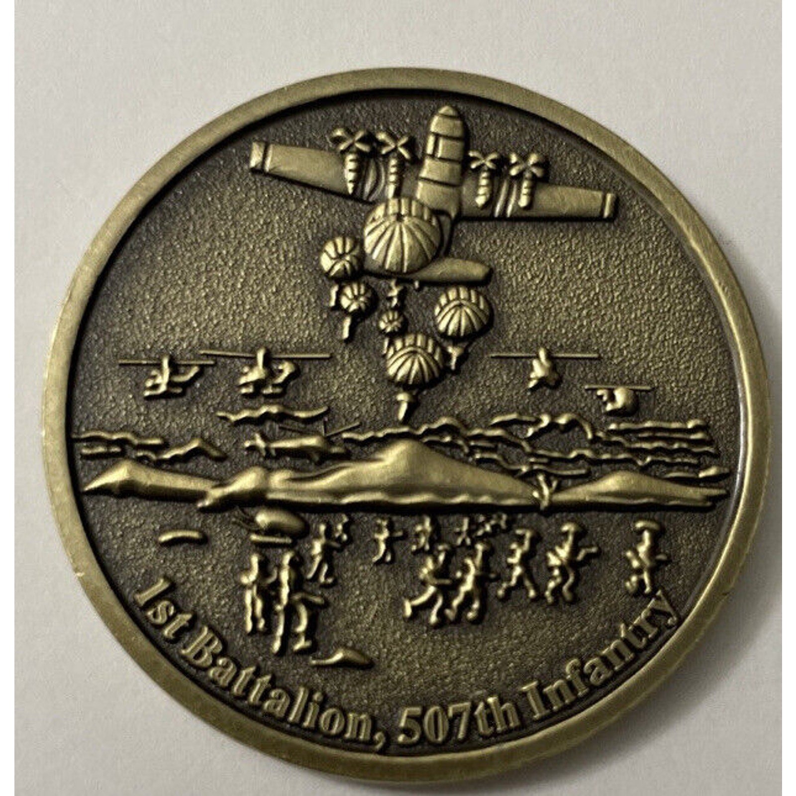 US Army 1st Battalion 507 Infantry Combat Jump At Fort Benning Coin USA AMY