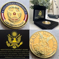 DALLAS TEXAS POLICE DEPARTMENT GOLD FINISH Coin 40mm New W/ Retirement Award