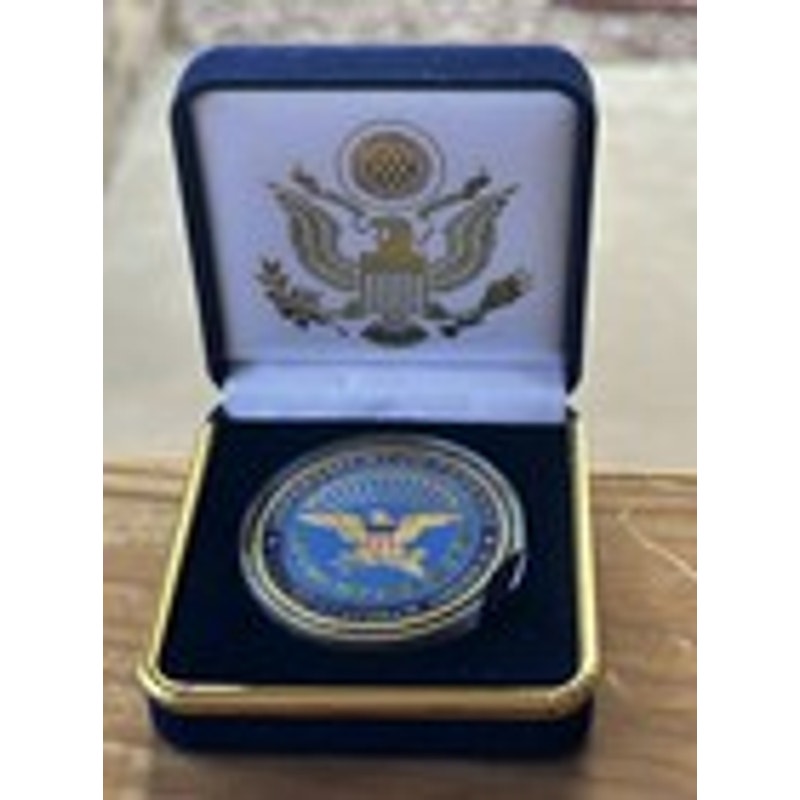 Department of Energy (DOE) Challenge Coin With Blue Velvet Case. Fast Shipping!