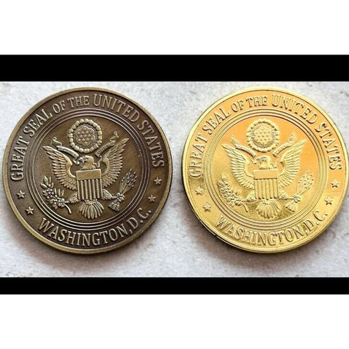 2pcs Special Agent CIA Central Agency Office In Charge One Copper One Gold