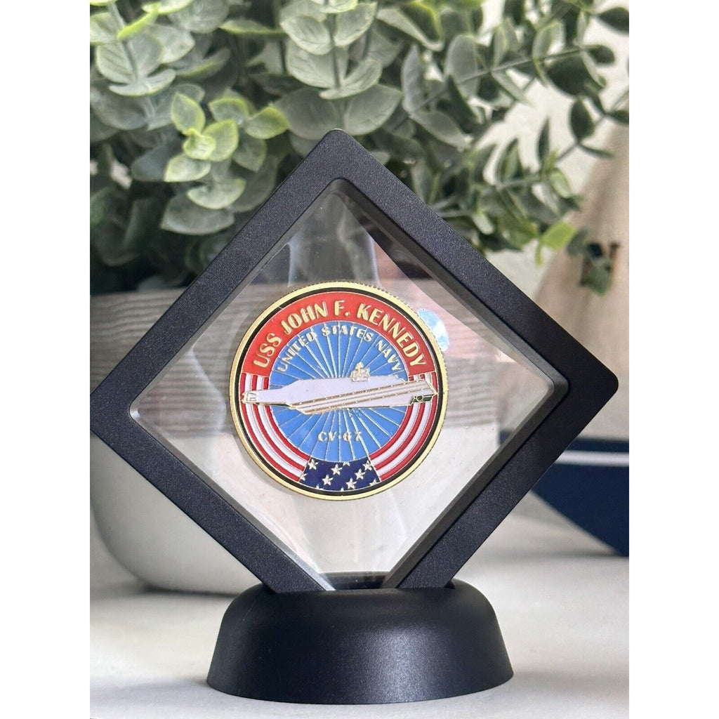 USS JOHN F. KENNEDY CV-67 Challenge Coin USN-US NAVY 40mm New With Display Case!