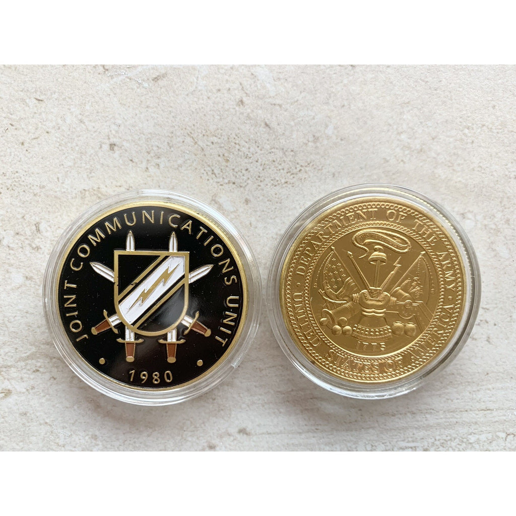 Special Ops JCU Joint Communications Unit Coin US Army W/ Retirement Award