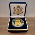Department of Energy (DOE) Challenge Coin With Blue Velvet Case. Fast Shipping!