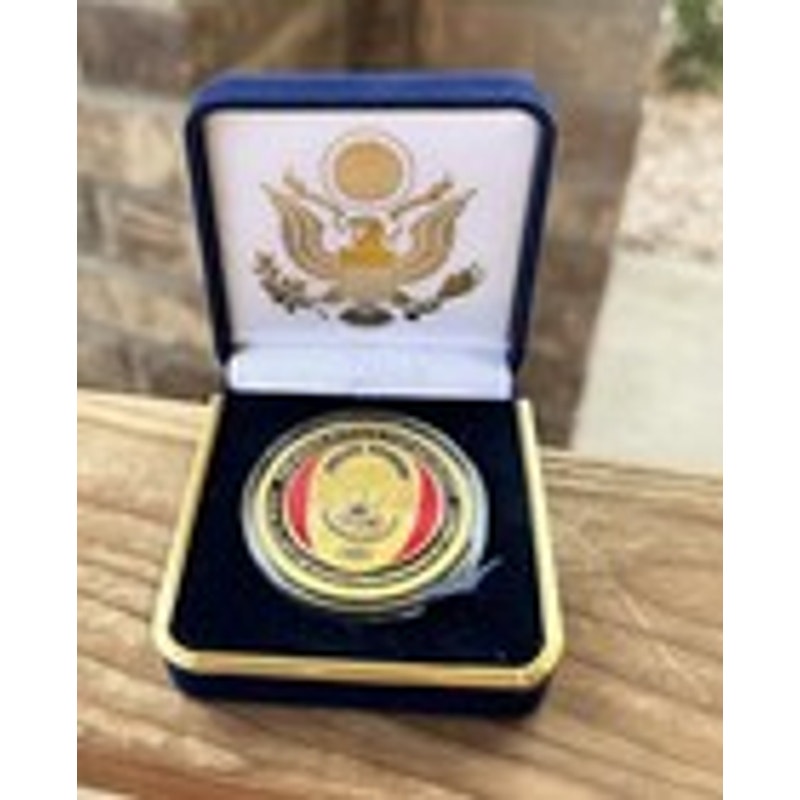 Department of Energy (DOE) Challenge Coin With Blue Velvet Case. Fast Shipping!