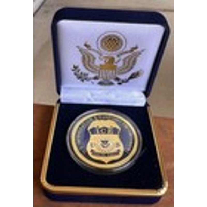 Department of Energy (DOE) Challenge Coin With Blue Velvet Case. Fast Shipping!