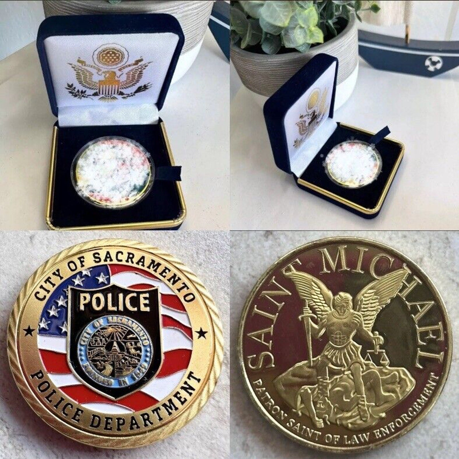 CITY OF SACRAMENTO CALIFORNIA CAPITAL POLICE DEPT Presidential Gift Box Coin
