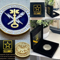 US ARMY INTELLIGENCE AND SECURITY COMMAND Challenge Coin W Special Army Case