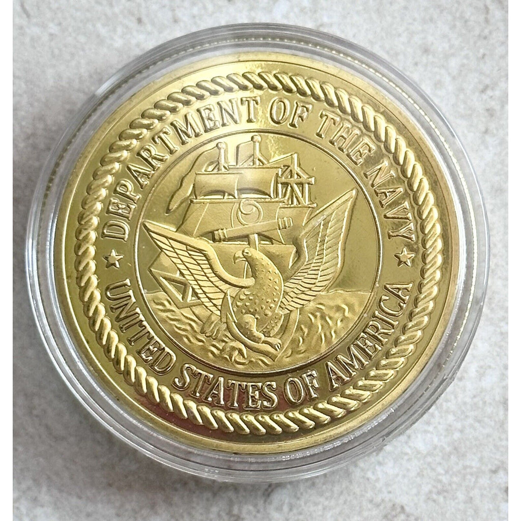 US NAVY - USS DWIGHT D. EISENHOWER - CVN-69 Coin With Retirement Award