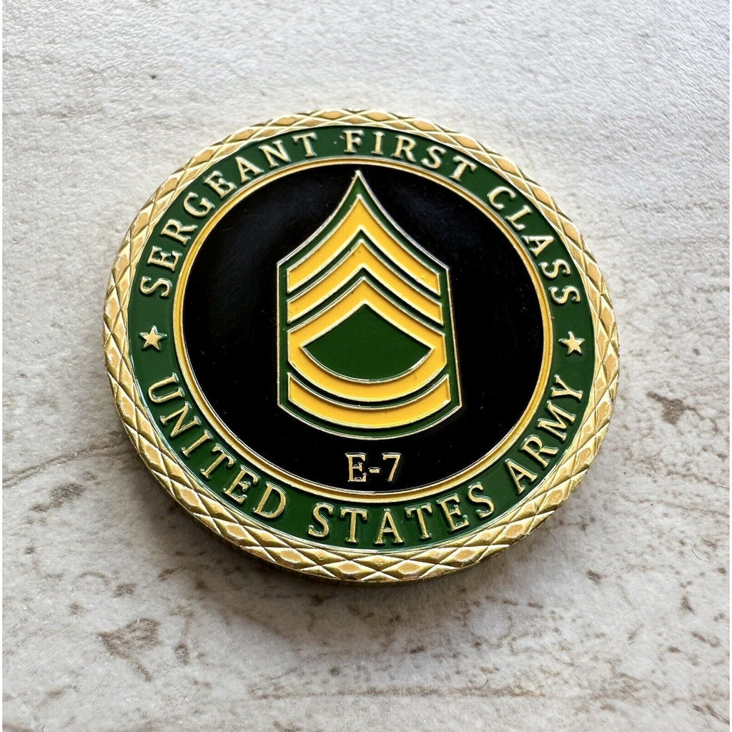 Challenge Coin United States Army E-7 Sfc Sergeant First Class, With Velvet Case