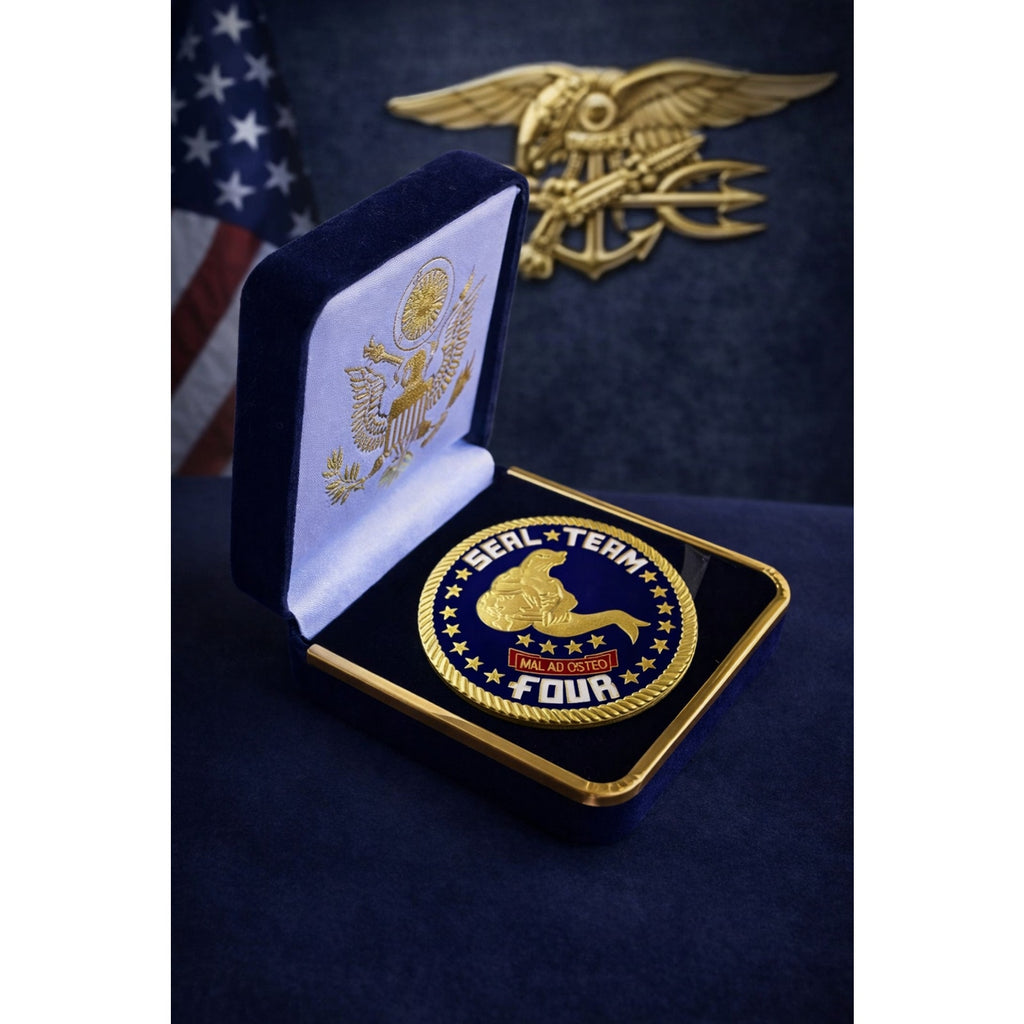 U.S. Navy Seal Team 4 Challenge Coin ·FAST SHIPPING· ·NEW· with case