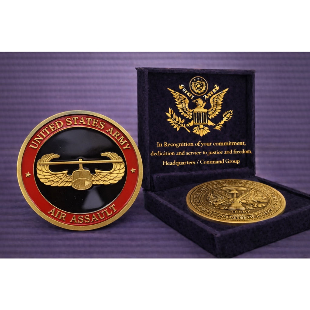 ARMY AIR ASSAULT School Badge US Army Division Form USA w/ Achievement Award
