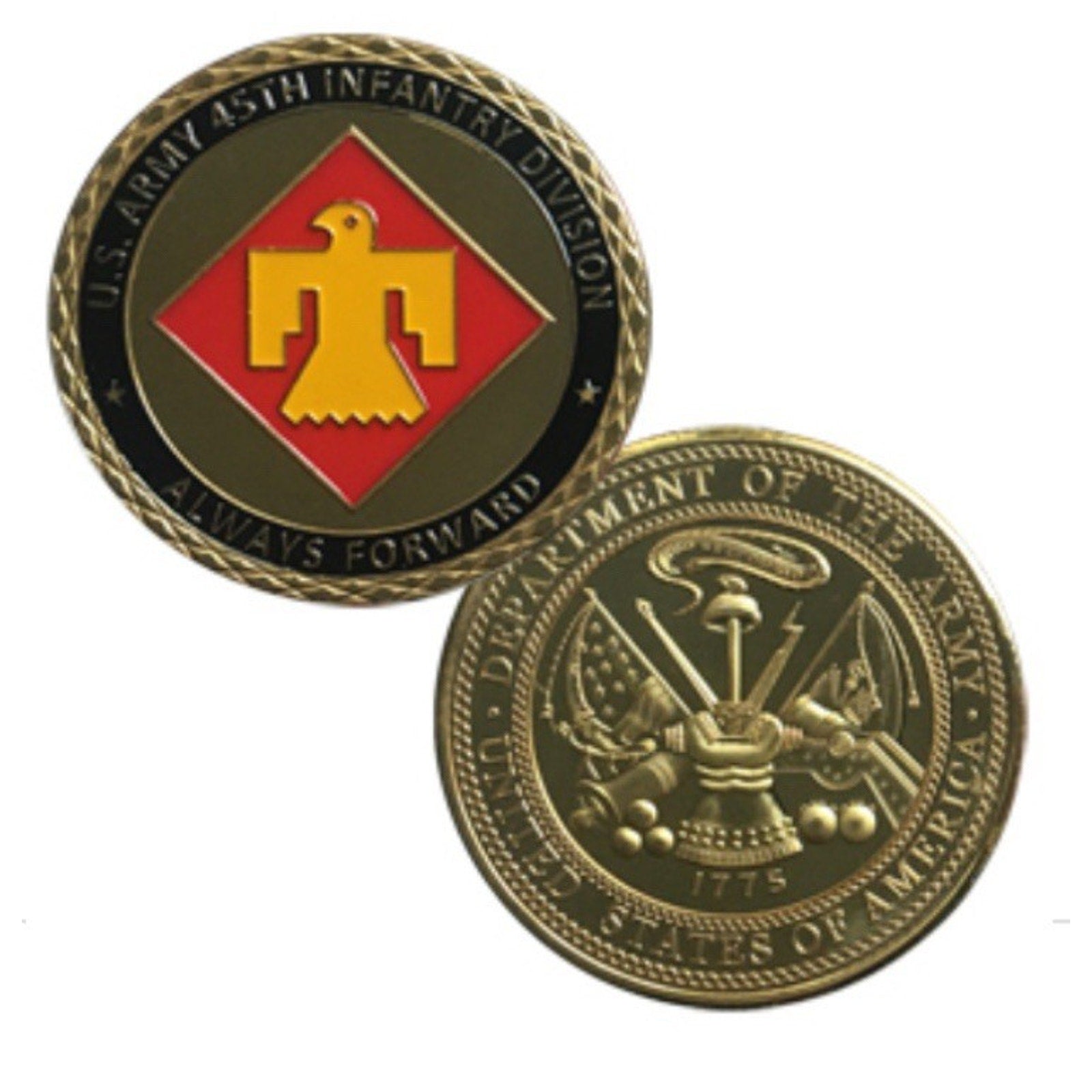 2pcs Army Rank 2LT 2nd O-2 And Infantry Division Coin