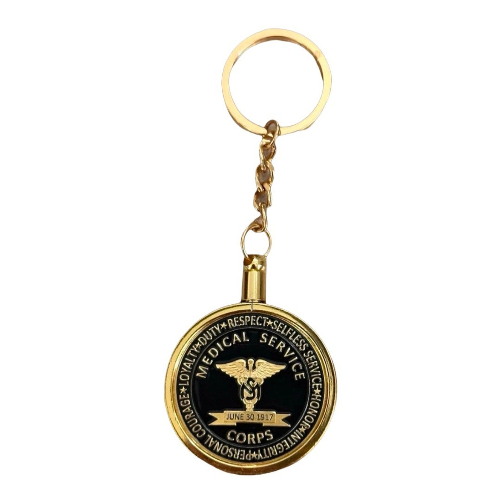 US ARMY MEDICAL SERVICE CORPS Challenge Coin Keychain. Fast shipping! USA