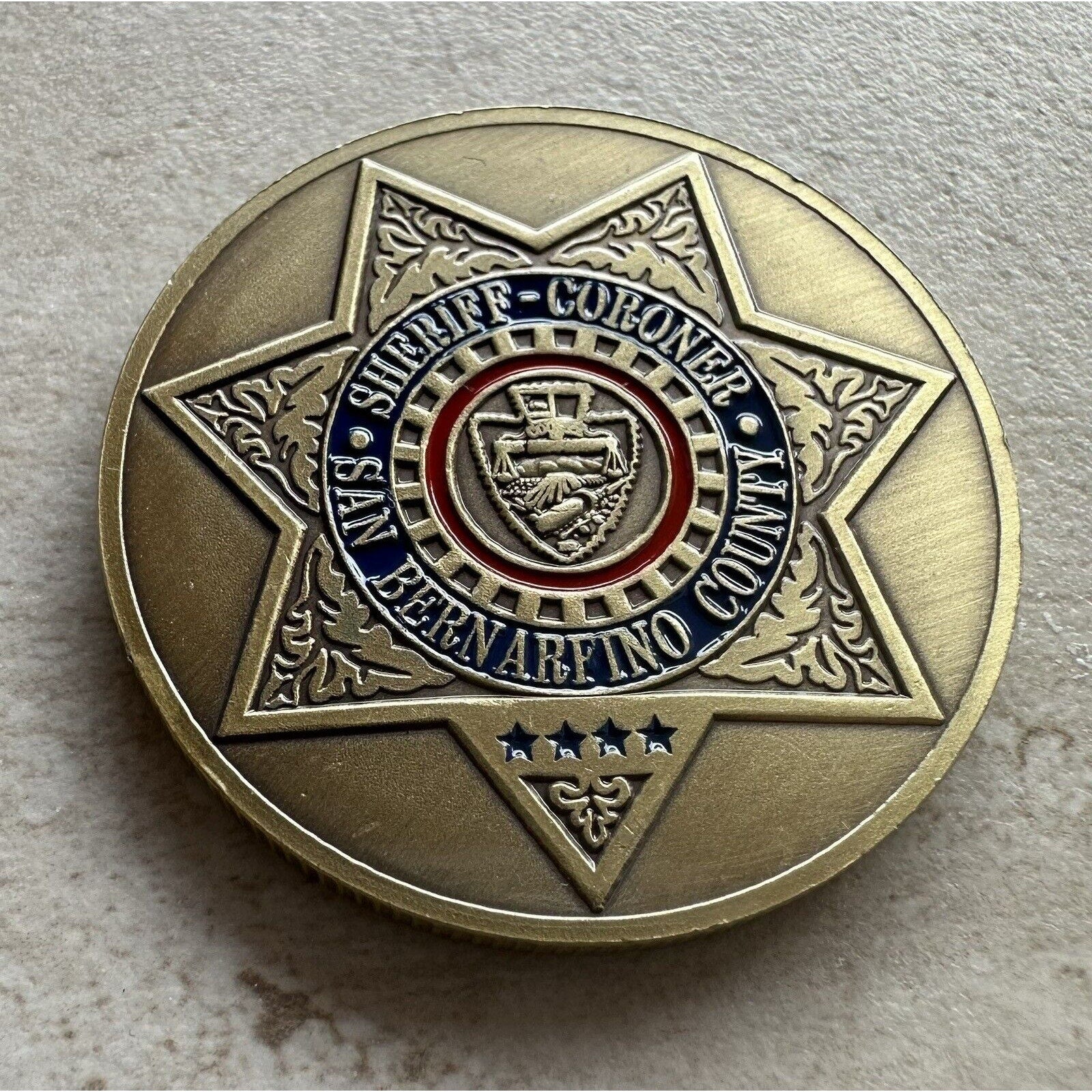 San Bernardino County CA Sheriff Coroner Challenge Badge Coins